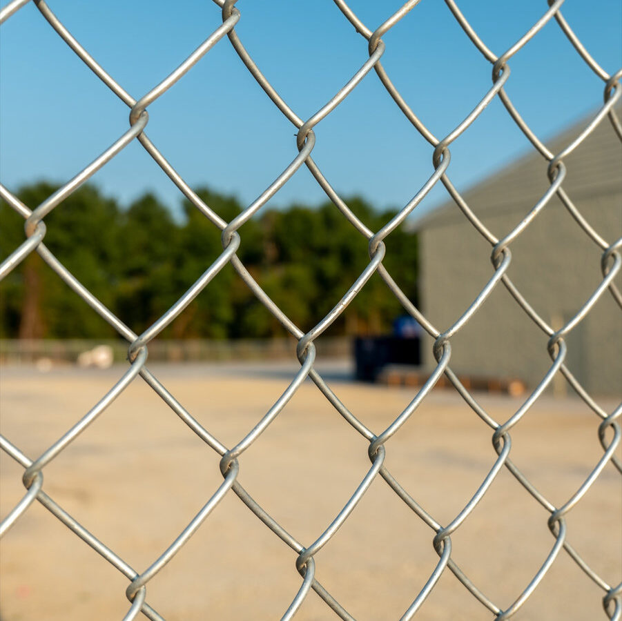 Commercial chain link fence 84 Lumber Yard Delaware