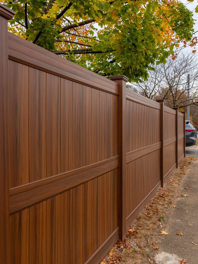 White vinyl privacy fence Christiana Delaware