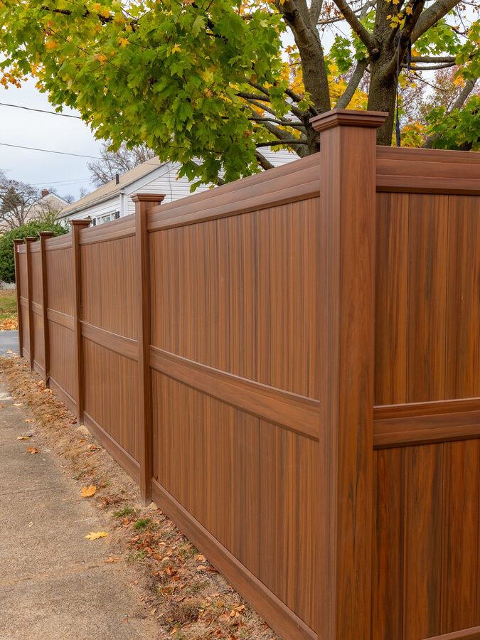 White vinyl privacy fence Christiana Delaware