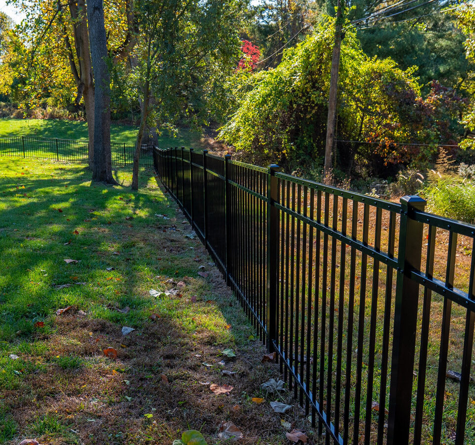 Black aluminum ornamental fence Greenville Delaware