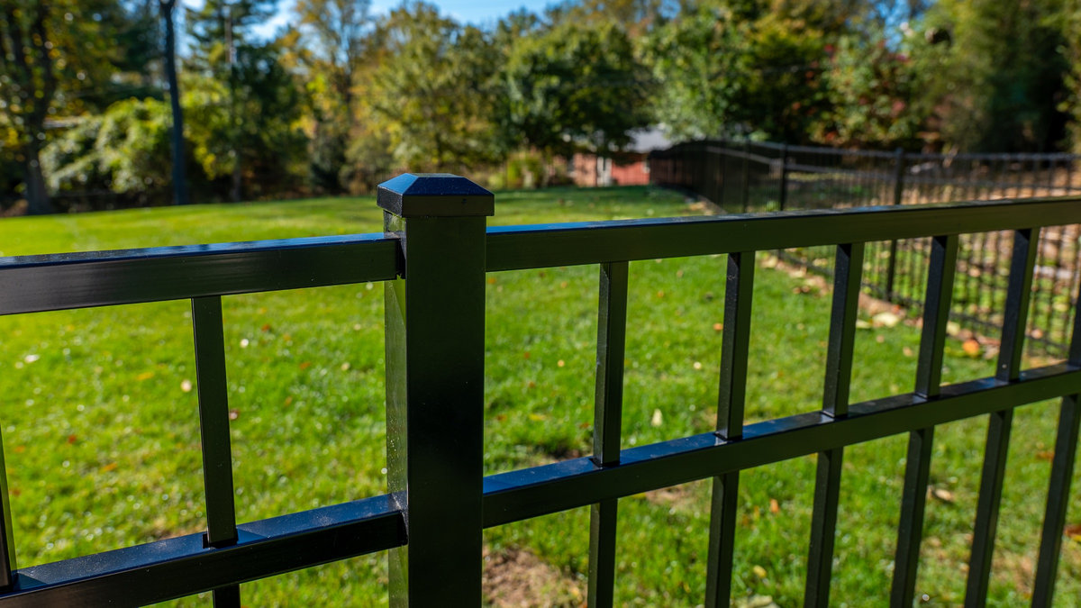 Black aluminum ornamental fence Greenville Delaware
