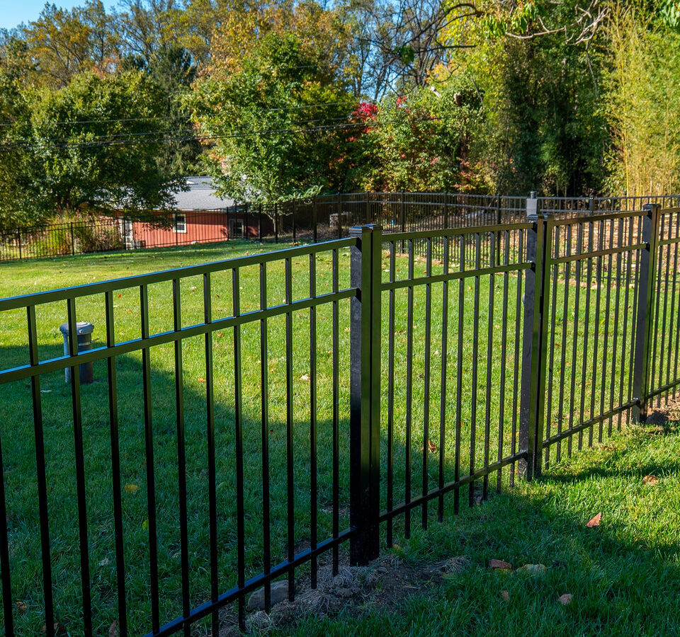 Black aluminum ornamental fence Greenville Delaware