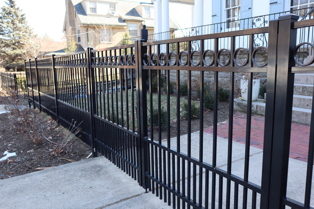 Ornamental iron gate Willard Street Delaware