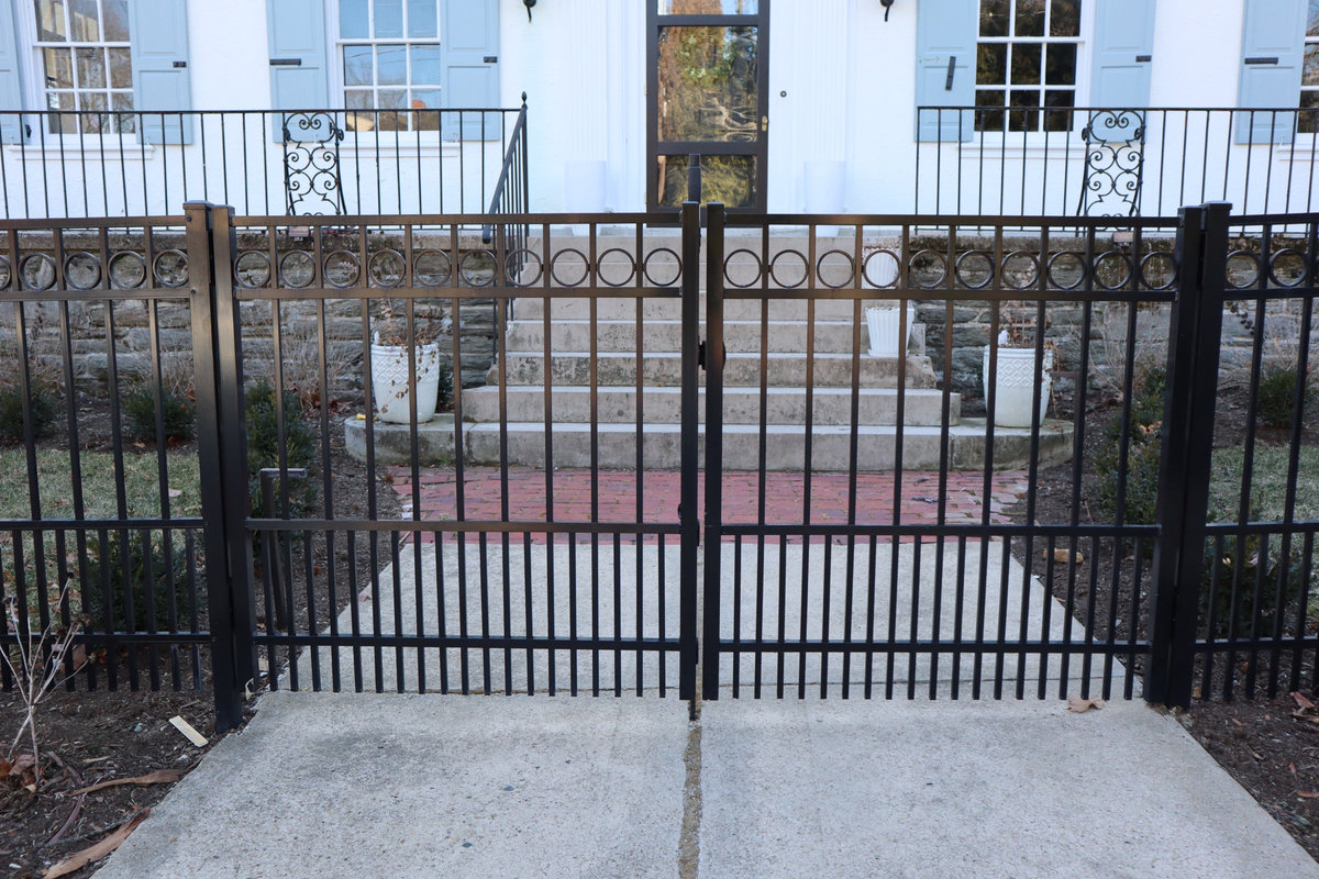 Ornamental iron gate Willard Street Delaware