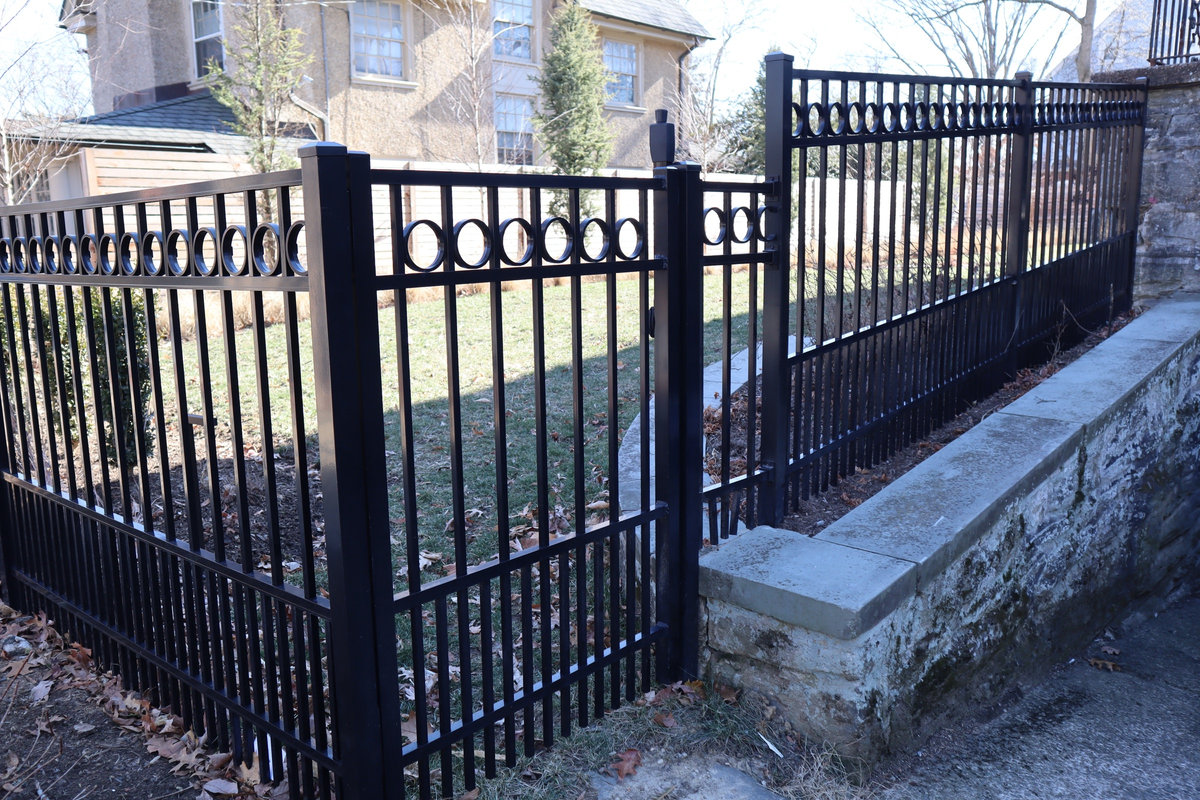 Ornamental iron gate Willard Street Delaware