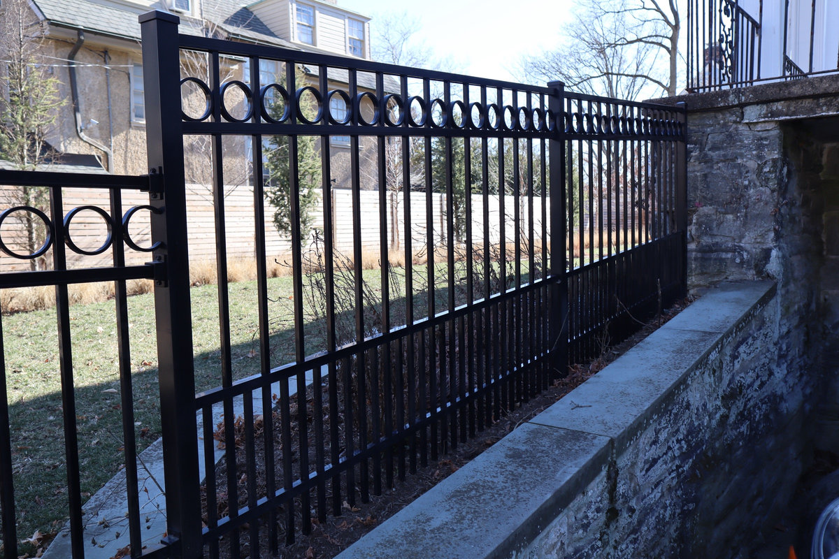 Ornamental iron gate Willard Street Delaware