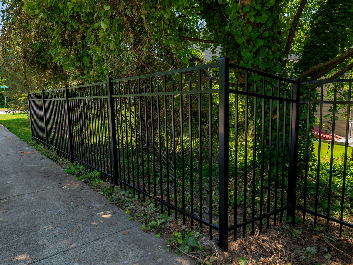 Black ornamental iron fence Delaware