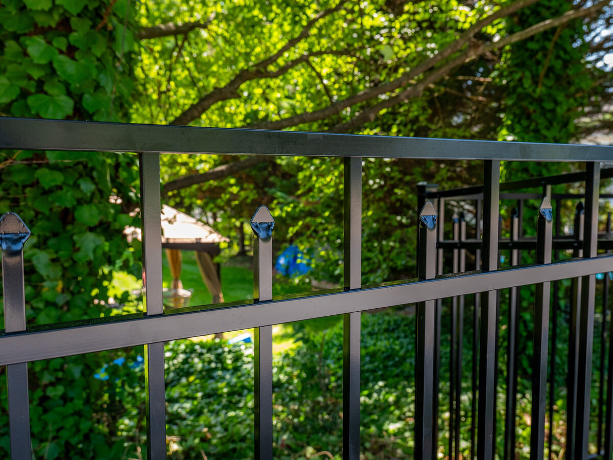Black ornamental iron fence Delaware
